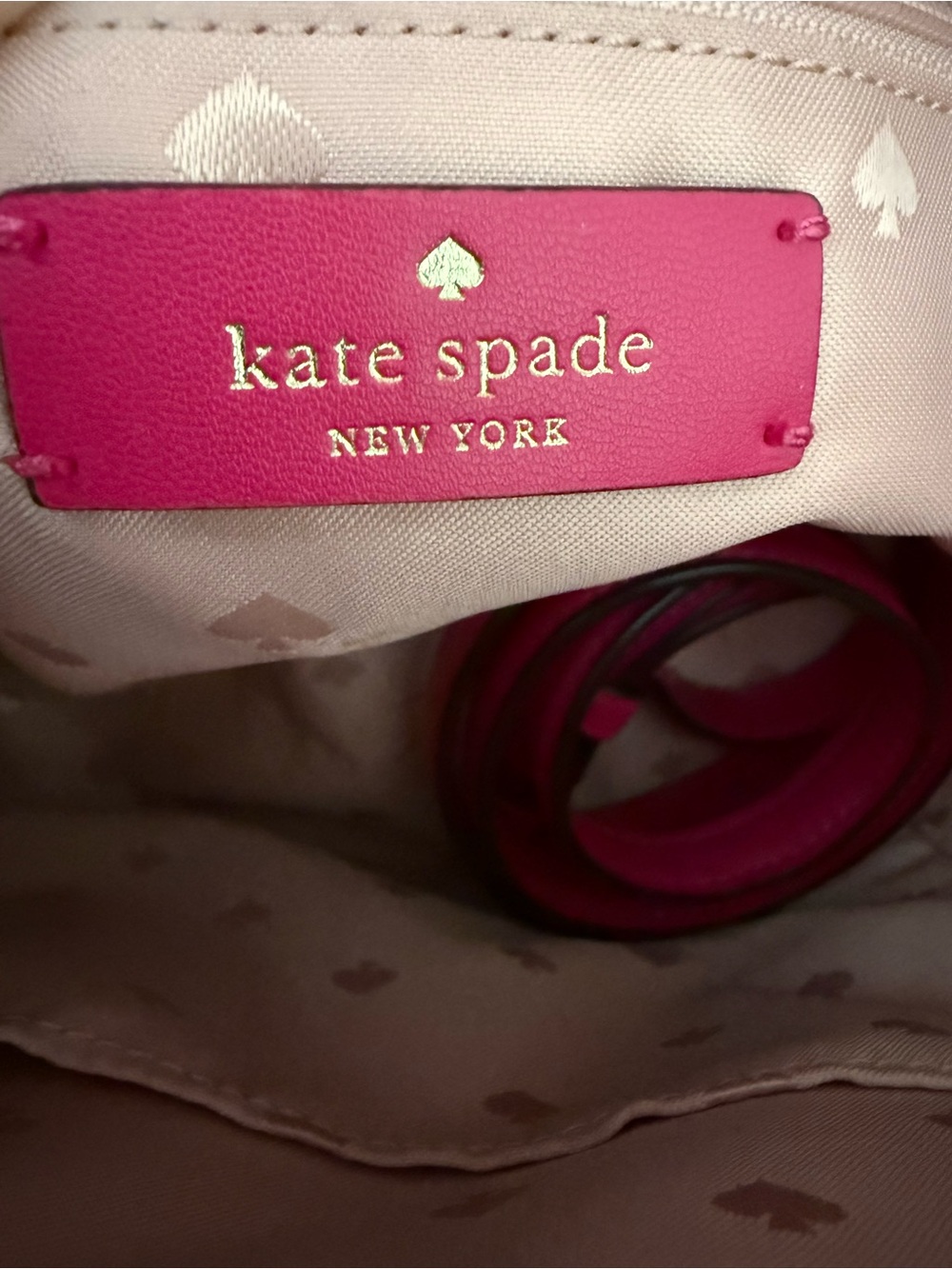 kate spade Ella Faux Shearling Small Tote Bag in Striking Pink w/Crossbody Strap - Picture 2 of 3